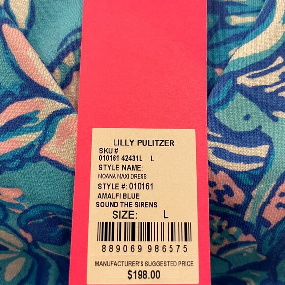 Lilly Pulitzer Moana High-Low Maxi Dress L and NWT - Picture 4 of 6
